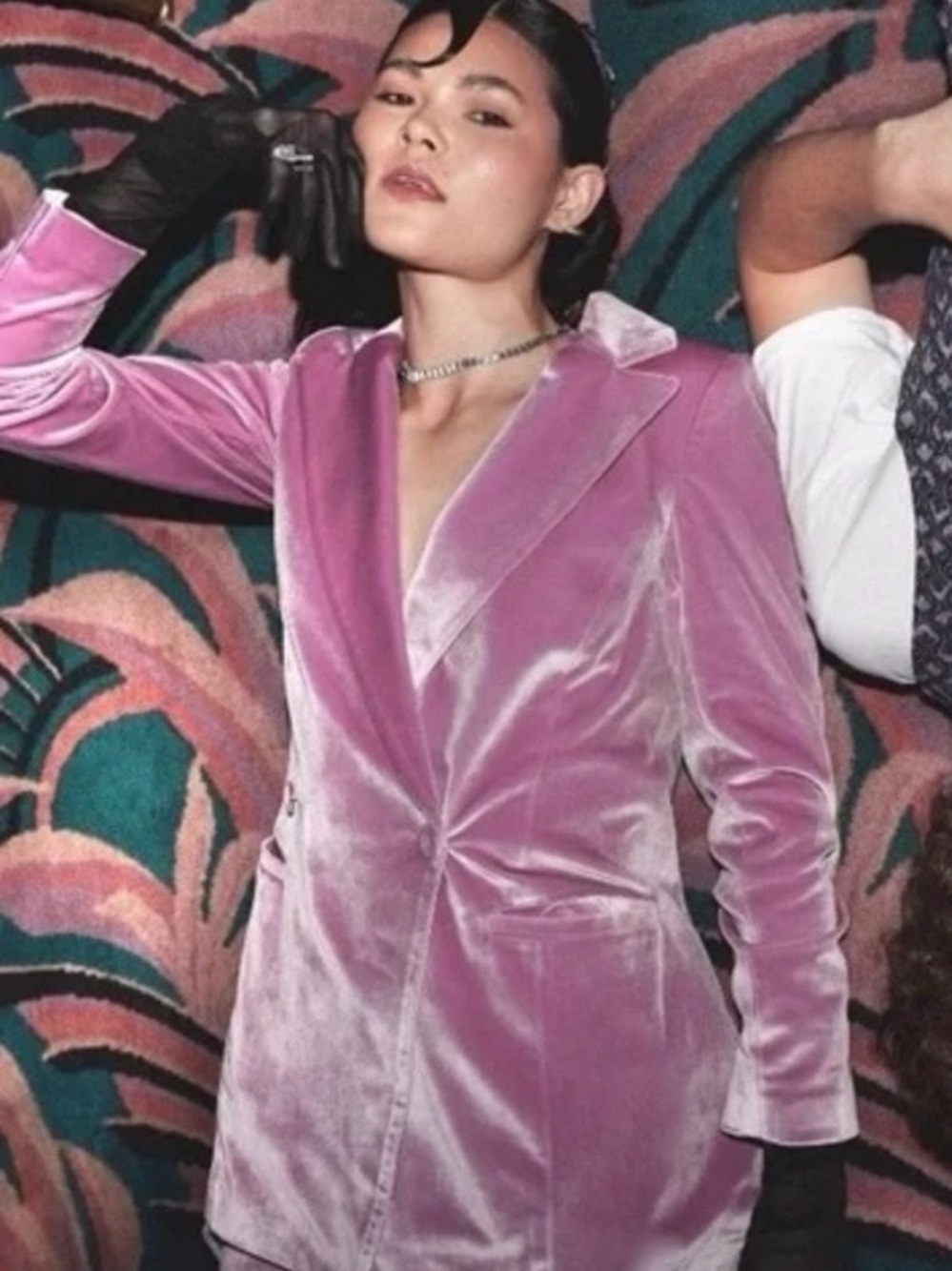 Wildfang purple Velvet Blazer size 2X